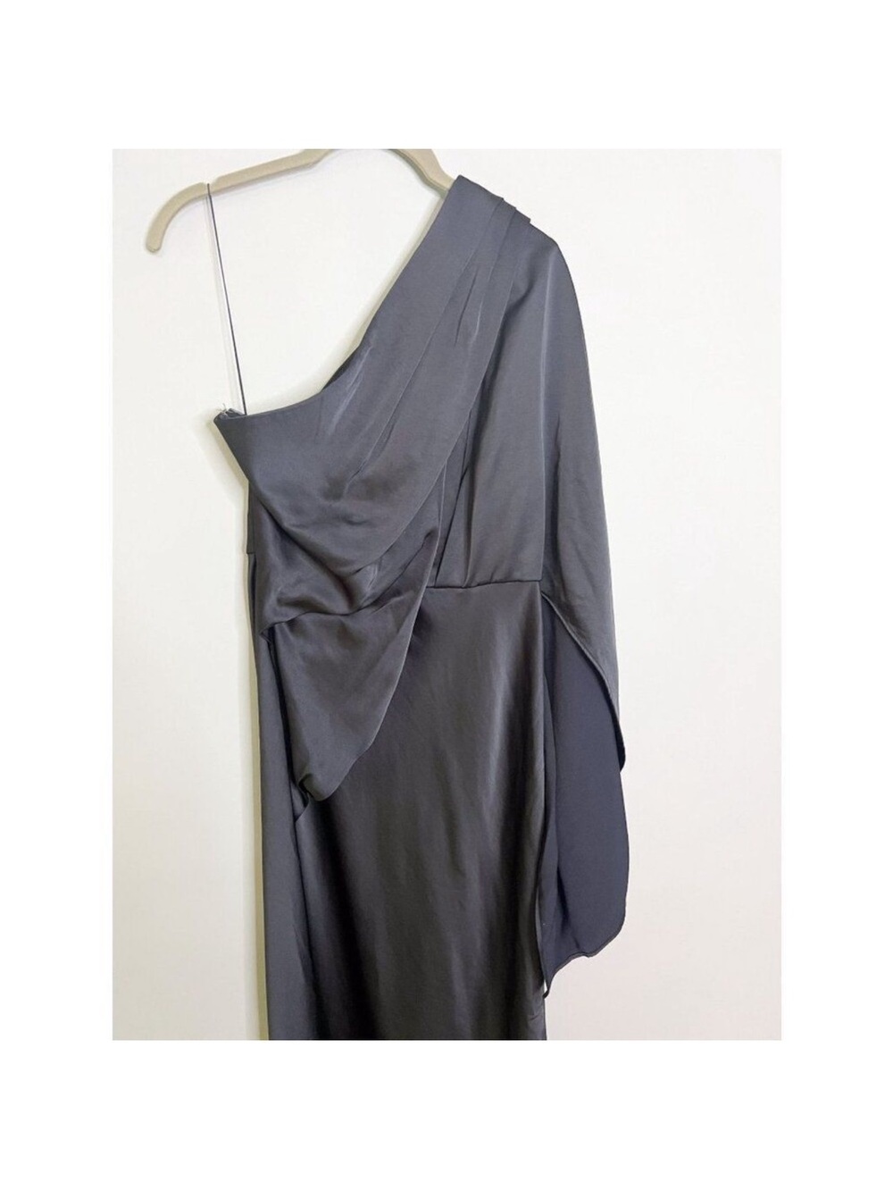 Significant Other Kelsie Dress One Shoulder Draped Midnight Navy women’s size 6 - Picture 6 of 8